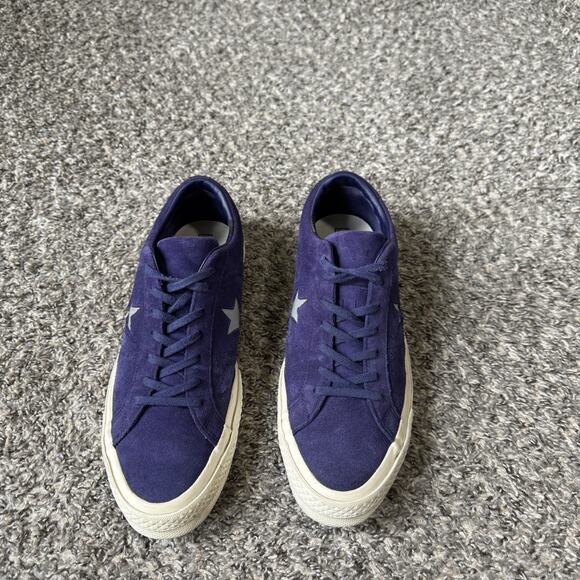 Converse One Star Shoes Mens Size 11 Purple Suede Low Top Skate Sneakers Retro - Picture 1 of 9